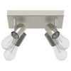 Vidaxl plafondspot met schijnwerpers nikkel 26,5 x 26 x 11,5 cm metaal