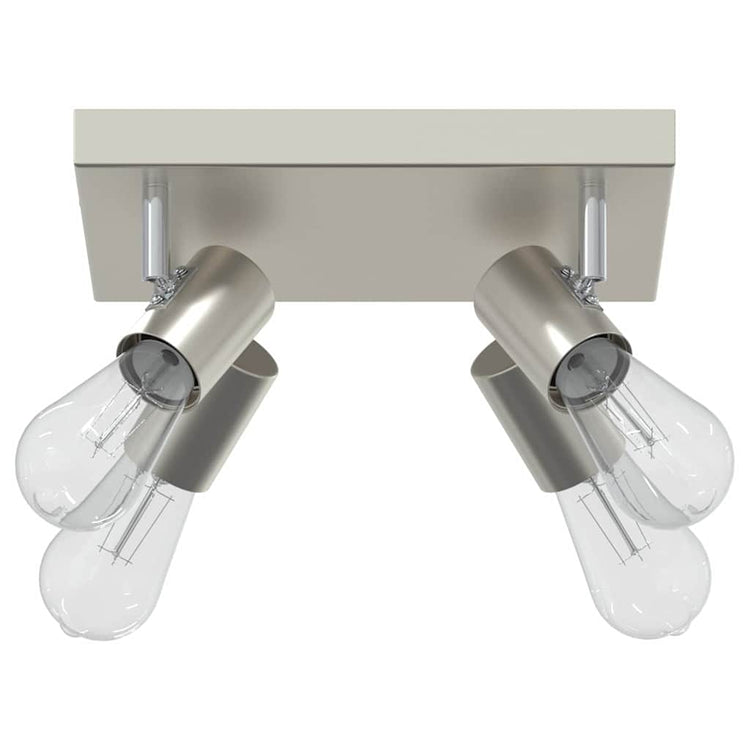 Vidaxl plafondspot met schijnwerpers nikkel 26 x 26 x 11,5 cm metaal