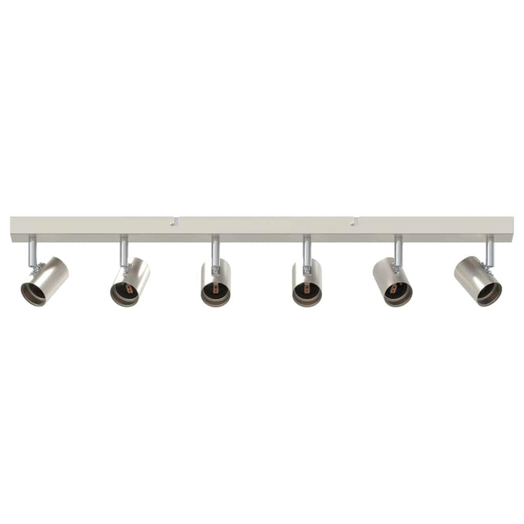 Vidaxl plafondspot met schijnwerpers nikkel 73 x 6,5 x 11,5 cm metaal