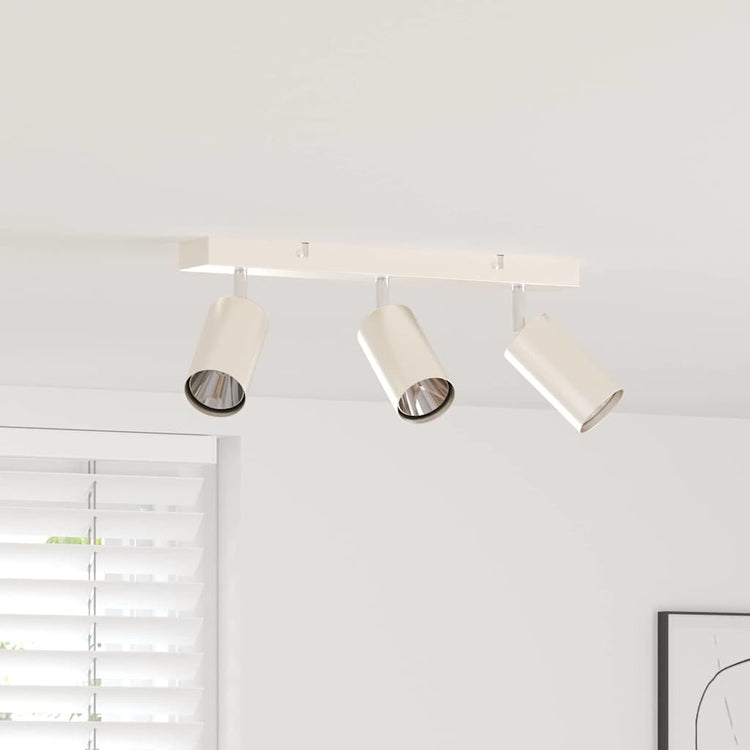 Vidaxl plafondspot met schijnwerpers nikkel 38 x 6 x 16 cm metaal