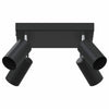 Vidaxl plafondspot met schijnwerpers zwart 26 x 26 x 16 cm metaal