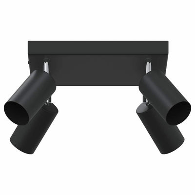 Vidaxl plafondspot met schijnwerpers zwart 26 x 26 x 16 cm metaal