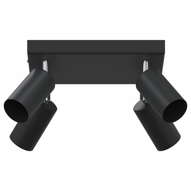 Vidaxl plafondspot met schijnwerpers zwart 26 x 26 x 16 cm metaal