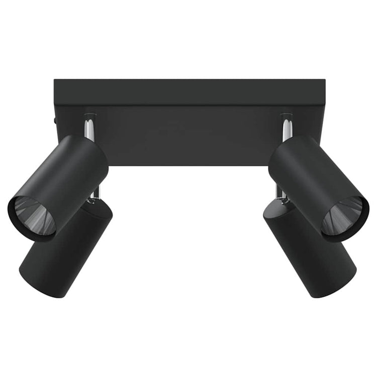 Vidaxl plafondspot met schijnwerpers zwart 26 x 26 x 16 cm metaal