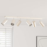 Vidaxl plafondspot met schijnwerpers nikkel 73 x 6 x 16 cm metaal - afbeelding 1