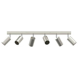 Vidaxl plafondspot met schijnwerpers nikkel 73 x 6 x 16 cm metaal - afbeelding 2