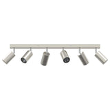 Vidaxl plafondspot met schijnwerpers nikkel 73 x 6 x 16 cm metaal - afbeelding 3