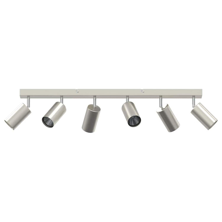 Vidaxl plafondspot met schijnwerpers nikkel 73 x 6 x 16 cm metaal