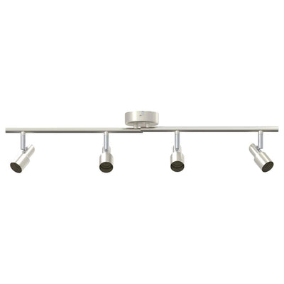 Vidaxl plafondspot met schijnwerpers nikkel 70 x 9 x 12,5 cm staal