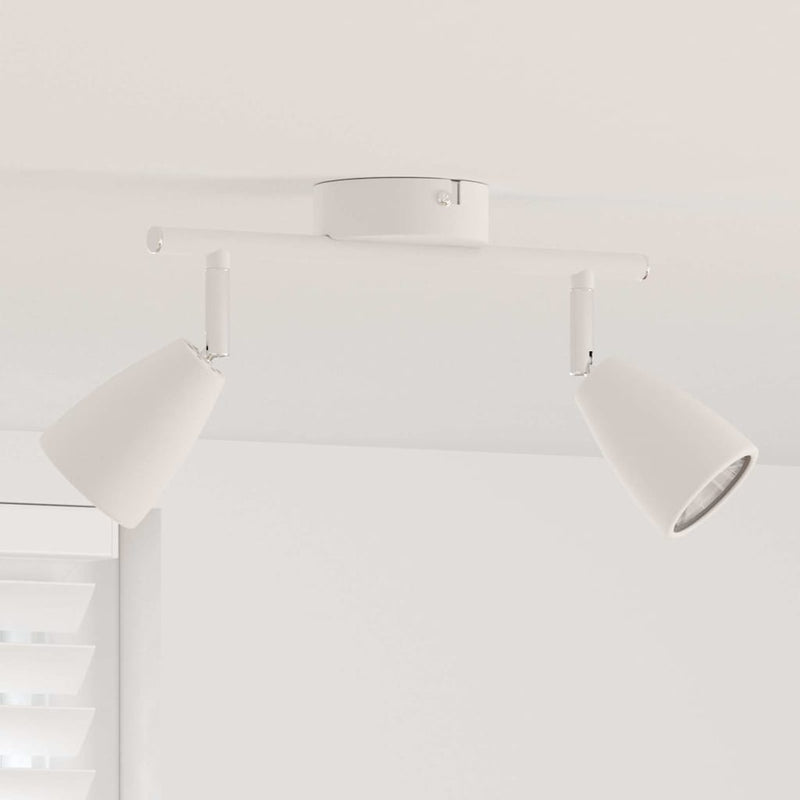 Vidaxl plafondspot met schijnwerpers wit 25.5 x 8 x 16 cm metaal