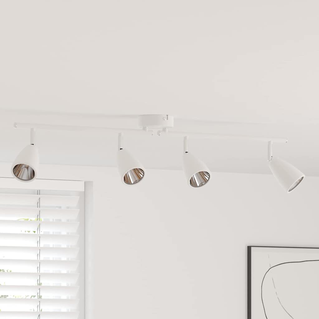 Vidaxl plafondspot met schijnwerpers wit 70 x 12,5 x 10,5 cm metaal