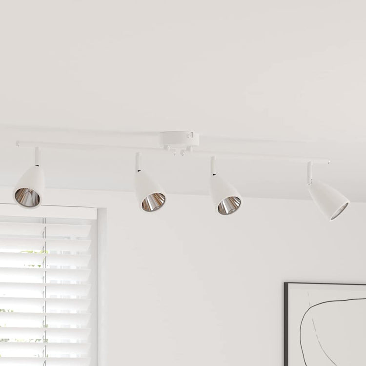 Vidaxl plafondspot met schijnwerpers wit 70 x 12,5 x 10,5 cm metaal
