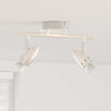 Vidaxl plafondspot met schijnwerpers nikkel 27 x 10 x 12 cm metaal
