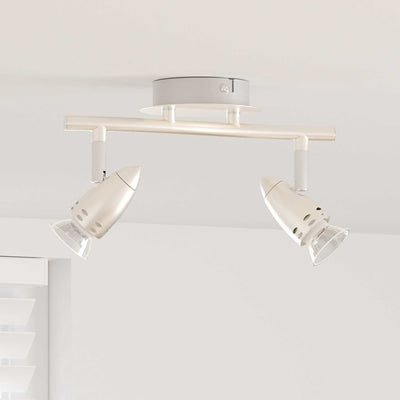 Vidaxl plafondspot met schijnwerpers nikkel 27 x 10 x 12 cm metaal