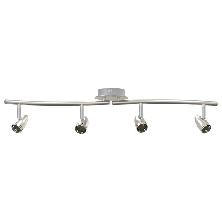 Vidaxl plafondspot met schijnwerpers nikkel 61 x 10 x 12,5 cm metaal