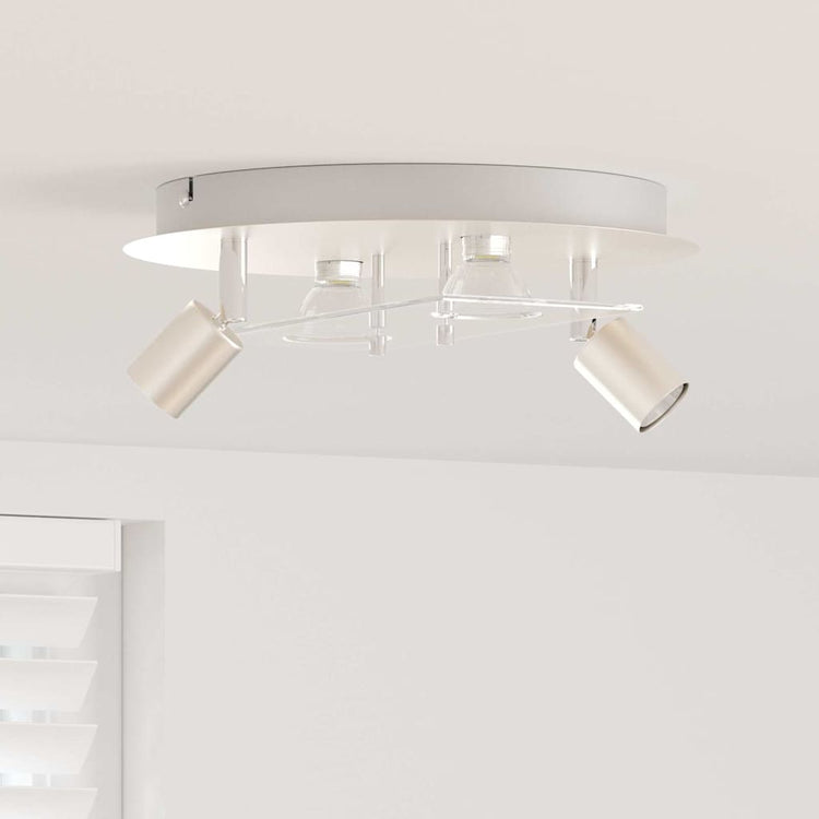 Vidaxl plafondspot nikkel 29 x 29 x 11 cm staal en glas