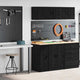 Vidaxl garagekasten 2 st spaanplaat zwart