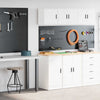 Vidaxl garagekasten 2 st spaanplaat wit