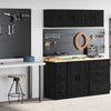 Vidaxl garagekasten 2 st spaanplaat zwart