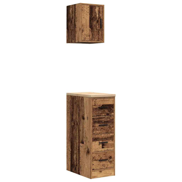 Vidaxl garagekasten 2 st bewerkt hout oud hout