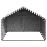 Vidaxl hondenhok voor buiten met hoes 2x2x1,5 m gegalvaniseerd staal - afbeelding 3