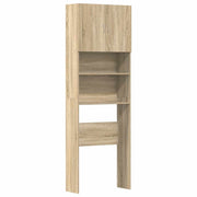 Vidaxl wasmachinekast 64x24x190 cm bewerkt hout en sonoma eikenkleurig - afbeelding 2