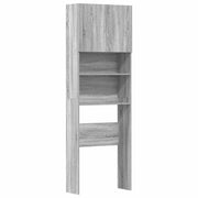 Vidaxl wasmachinekast 64x24x190 cm bewerkt hout grijs sonoma eikenkl - afbeelding 2