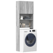 Vidaxl wasmachinekast 64x24x190 cm bewerkt hout grijs sonoma eikenkl - afbeelding 1