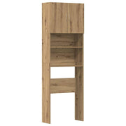 Vidaxl wasmachinekast 64x24x190 cm bewerkt hout artisanaal eikenkleur - afbeelding 2