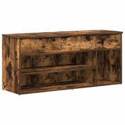 Vidaxl schoenenbank 102x30,5x45 cm bewerkt hout gerookt eikenkleurig - afbeelding 2
