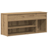 Vidaxl schoenenbank 102x30,5x45 cm bewerkt hout artisanaal eikenkleur - afbeelding 2