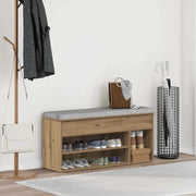 Vidaxl schoenenbank 102x30,5x45 cm bewerkt hout artisanaal eikenkleur - afbeelding 3
