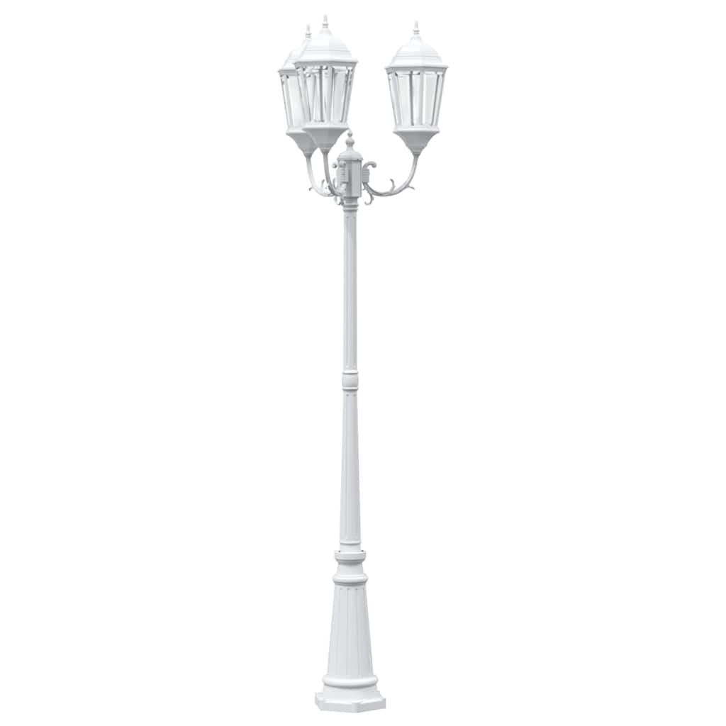 Vidaxl tuinverlichting wit 61 x 53 x 235 cm aluminium en glas