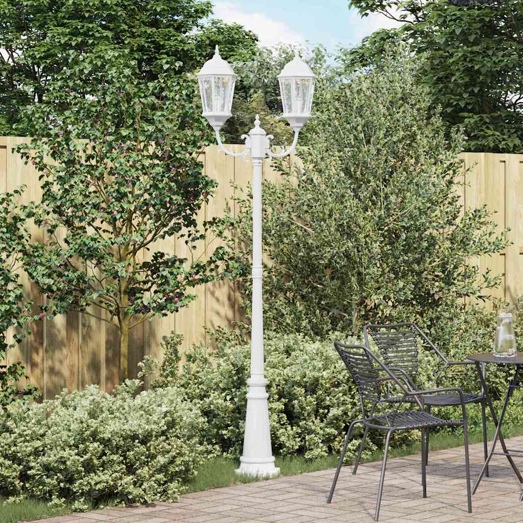 Vidaxl tuinverlichting wit 68 x 20 x 235 cm aluminium en glas