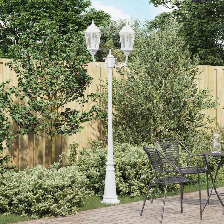 Vidaxl tuinverlichting wit 68 x 20 x 235 cm aluminium en glas