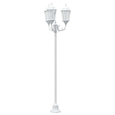 Vidaxl tuinverlichting wit 57 x 49 x 241 cm aluminium en glas
