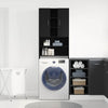 Vidaxl wasmachinekast 64x25,5x190 cm zwart eikenkleur
