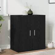 Vidaxl schoenenkasten 32x35x70 cm spaanplaat 2 st zwart eikenkleurig - afbeelding 1