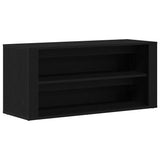 Vidaxl schoenenbank 100x35x45 cm bewerkt hout zwart eikenkleurig - afbeelding 2