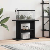 Vidaxl aquariumstandaard 80x35x60 cm spaanplaat zwart eikenkleurig - afbeelding 1