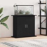 Vidaxl aquariumstandaard zwart eiken 81x36x73 cm bewerkt hout - afbeelding 1