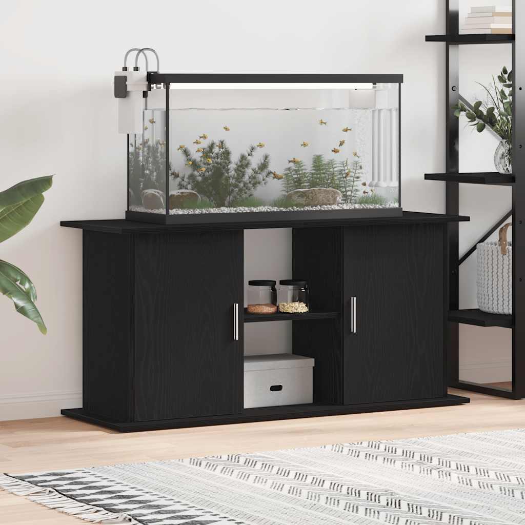 Vidaxl aquariumstandaard 121x41x58 cm spaanplaat zwart eikenkleurig