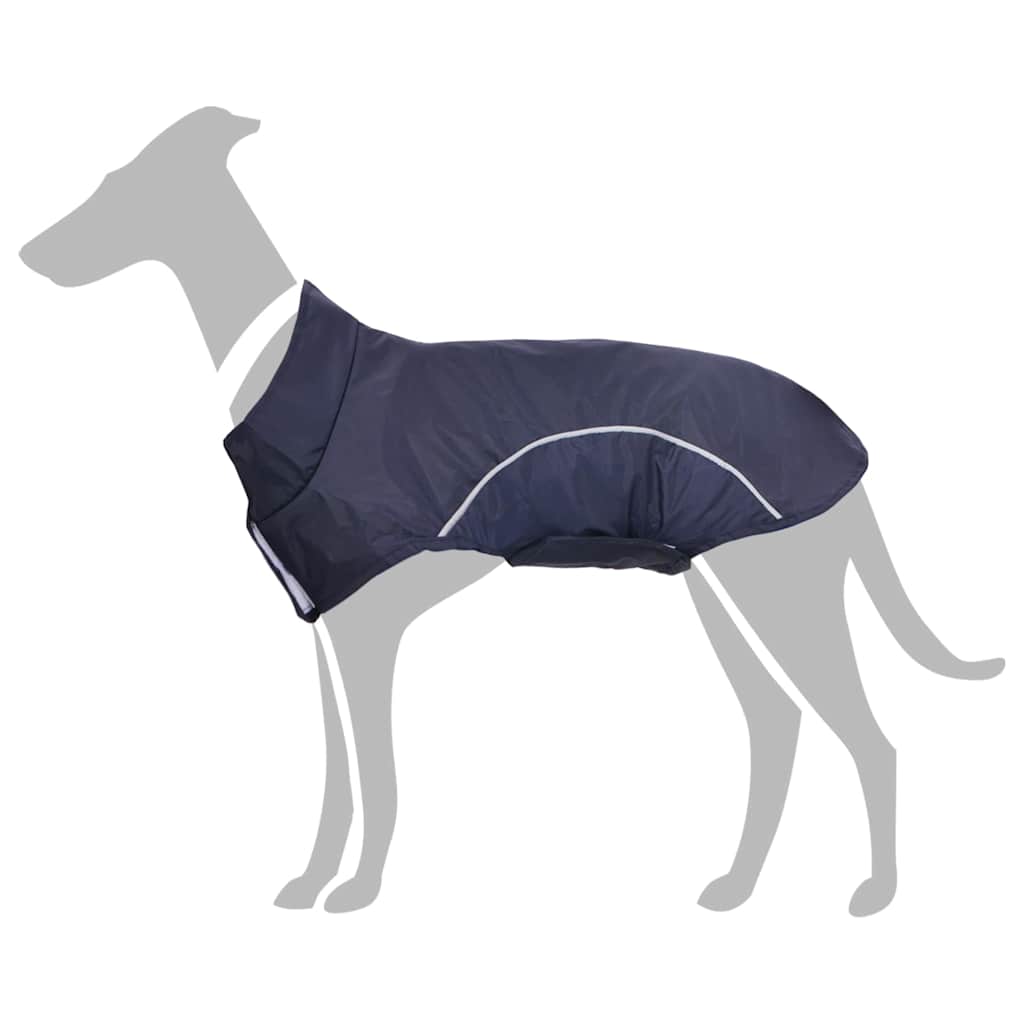 Vidaxl hondenregenjas met reflecterende strips polyester blauw 3xl
