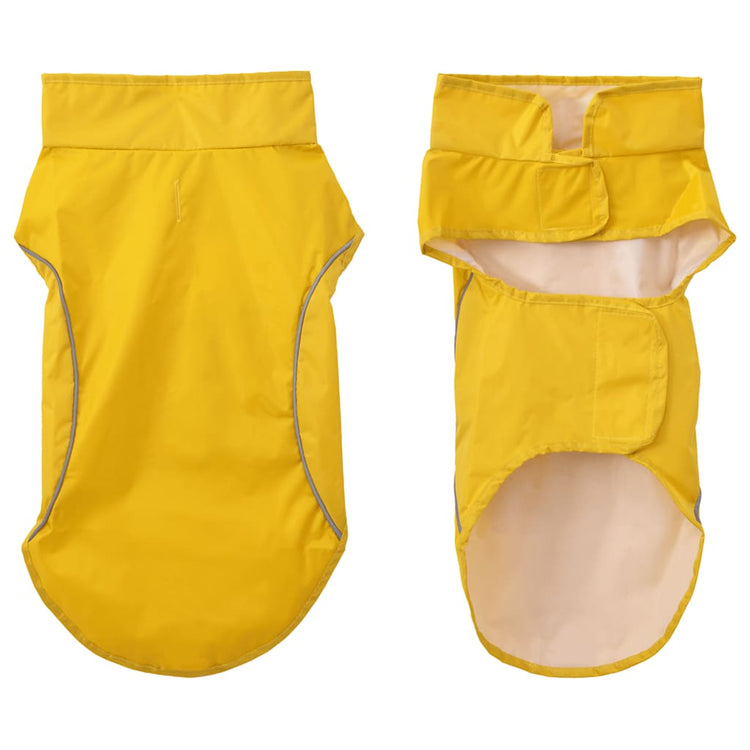 Vidaxl hondenregenjas met reflecterende strips polyester geel xxs