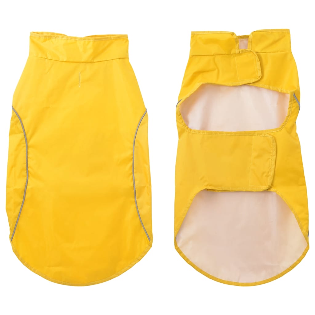 Vidaxl hondenregenjas met reflecterende strips polyester geel l