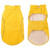 Vidaxl hondenregenjas met reflecterende strips polyester geel l - afbeelding 3