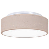 Vidaxl plafonnière met schijnwerpers taupe 38 x 38 x 13,5 cm stof - afbeelding 2