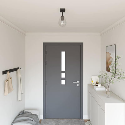 Vidaxl plafondspot zwart 13 x 13 x 26 cm glas en metaal
