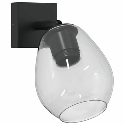 Vidaxl plafondspot zwart 13 x 13 x 26 cm glas en metaal