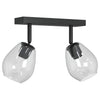 Vidaxl plafondspot zwart 33 x 13 x 26 cm glas en metaal